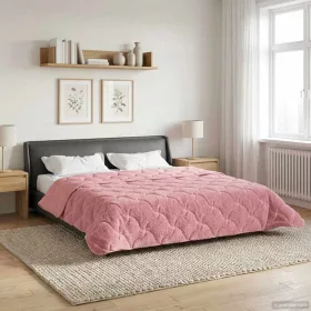    Téli takaró Rózsaszín 240 x 260 cm Mikroszálas és Teddy plüss