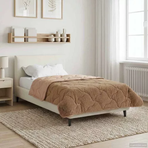  Téli takaró Tópszínű 155 x 200 cm Mikroszálas és Teddy plüss