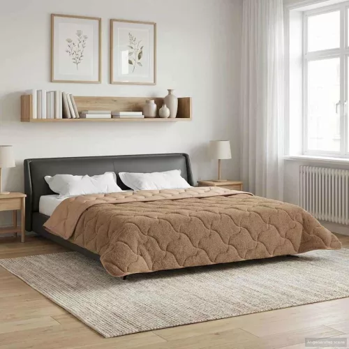  Téli takaró Tópszínű 200 x 200 cm Mikroszálas és Teddy plüss