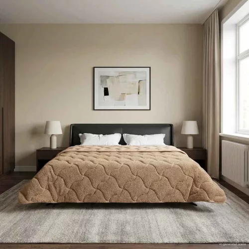  Téli takaró Tópszínű 200 x 240 cm Mikroszálas és Teddy plüss