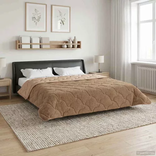 Téli takaró Tópszínű 200 x 240 cm Mikroszálas és Teddy plüss