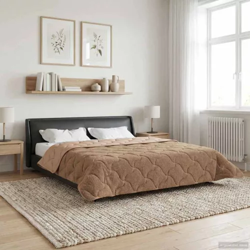  Téli takaró Tópszínű 200 x 220 cm Mikroszálas és Teddy plüss