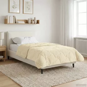    Téli takaró Krém 135 x 200 cm Mikroszálas és Teddy plüss