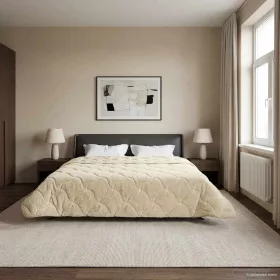    Téli takaró Krém 200 x 240 cm Mikroszálas és Teddy plüss