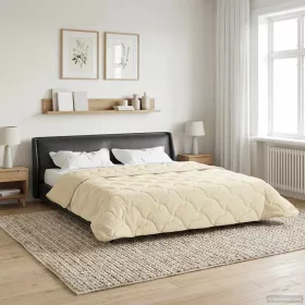    Téli takaró Krém 220 x 260 cm Mikroszálas és Teddy plüss