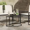  Kávasztal Szett 2 pcs 55 x 55 x 45 cm acél