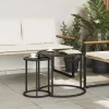  Kávasztal Szett 2 pcs 55 x 55 x 45 cm acél