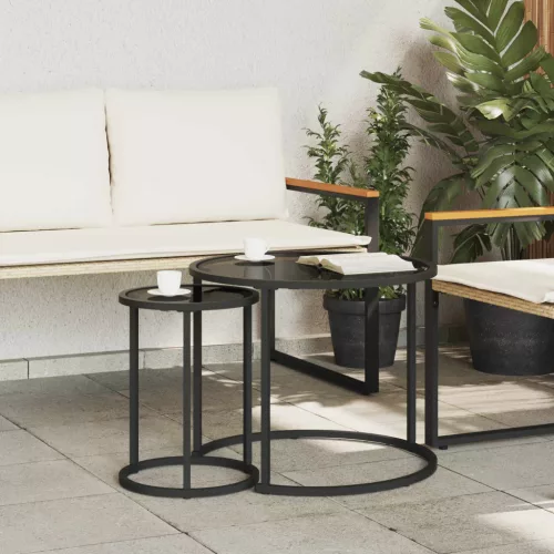  Kávasztal Szett 2 pcs 55 x 55 x 45 cm acél