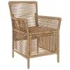  Kültéri szék párnával 2 pcs Beige és krém polirattan