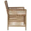  Kültéri szék párnával 2 pcs Beige és krém polirattan