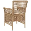  Kültéri szék párnával 4 pcs Beige és krém polirattan