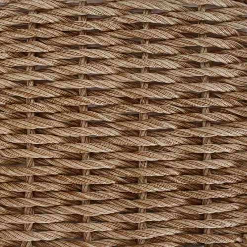  Kültéri szék párnával 4 pcs Beige és krém polirattan