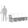  4-Személyes Kerti Kanapé Bal Karfával 4 pcs Természetes