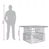  Kert étkező szett 3 pcs Szürke és sötétszürke polirattan