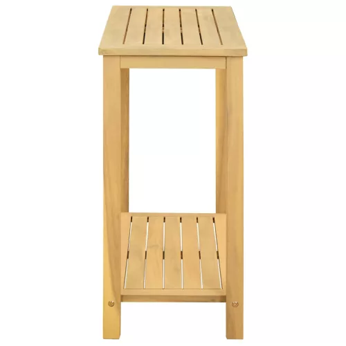  Kert oldalsó asztal Világos akác 80 x 35 x 75 cm Tömör Akácfa