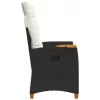  Dönthető szék tea tállal párnával 62 x 64 x 112 cm polirattan