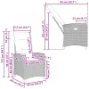  Dönthető szék tea tállal párnával 62 x 64 x 112 cm polirattan