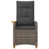  Dönthető szék tea tállal párnával 62 x 64 x 112 cm polirattan
