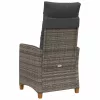  Dönthető szék tea tállal párnával 62 x 64 x 112 cm polirattan