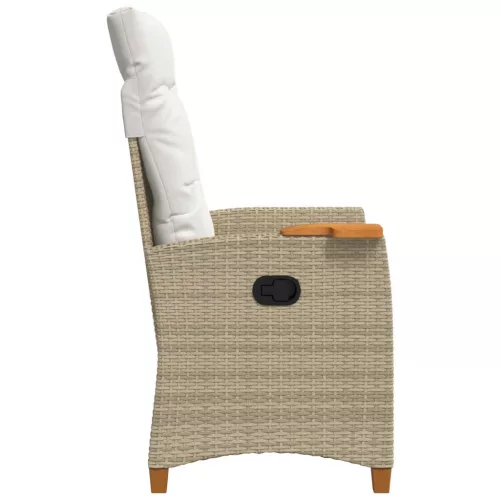  Dönthető szék tea tállal párnával 62 x 64 x 112 cm polirattan
