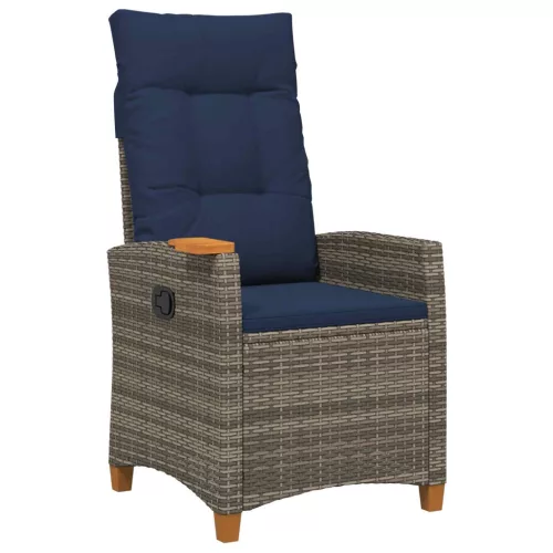  Dönthető szék tea tállal párnával 62 x 64 x 112 cm polirattan