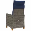  Dönthető szék tea tállal párnával 62 x 64 x 112 cm polirattan