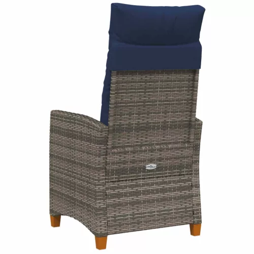  Dönthető szék tea tállal párnával 62 x 64 x 112 cm polirattan