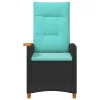  Dönthető szék tea tállal párnával 62 x 64 x 112 cm polirattan