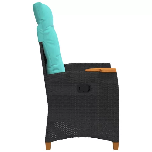  Dönthető szék tea tállal párnával 62 x 64 x 112 cm polirattan