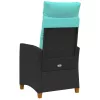  Dönthető szék tea tállal párnával 62 x 64 x 112 cm polirattan