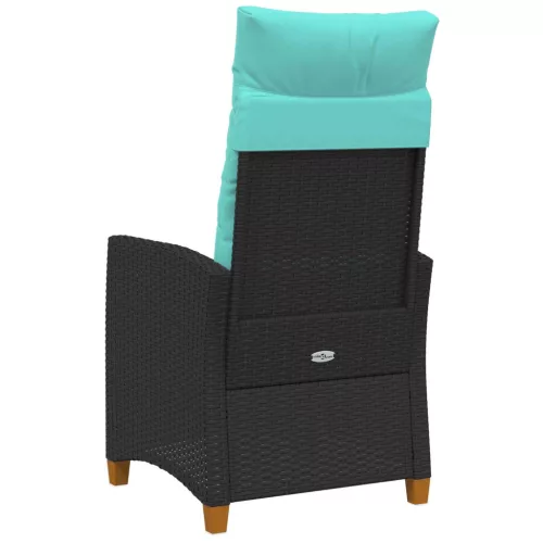  Dönthető szék tea tállal párnával 62 x 64 x 112 cm polirattan