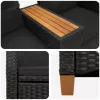  Dönthető pad asztallal Fekete 126 x 65 x 112 cm polirattan