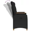  Dönthető pad asztallal Fekete 126 x 65 x 112 cm polirattan