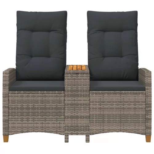  Dönthető pad asztallal Szürke és sötétszürke 126 x 65 x 112 cm