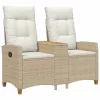  Dönthető pad asztallal Beige és Krémszínű 126 x 65 x 112 cm
