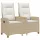  Dönthető pad asztallal Beige és Krémszínű 126 x 65 x 112 cm
