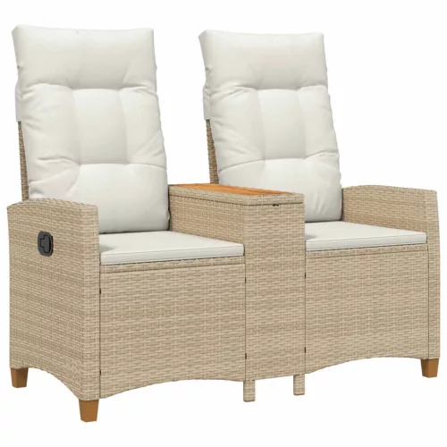  Dönthető pad asztallal Beige és Krémszínű 126 x 65 x 112 cm
