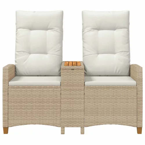  Dönthető pad asztallal Beige és Krémszínű 126 x 65 x 112 cm