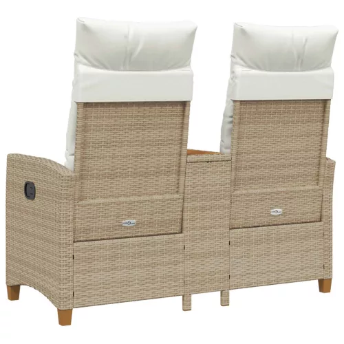  Dönthető pad asztallal Beige és Krémszínű 126 x 65 x 112 cm