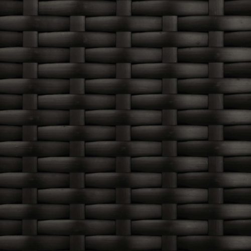  Kerti dönthető kanapé szett Fekete és krémfehér polirattan