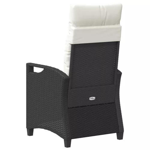  Kerti Szék 2 pcs Fekete és Krém 56 x 60 x 112 cm