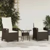  Kerti Szék 2 pcs Barna és Krém 56 x 60 x 112 cm