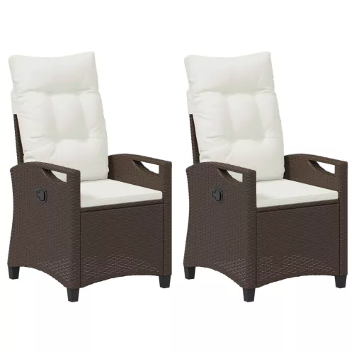  Kerti Szék 2 pcs Barna és Krém 56 x 60 x 112 cm