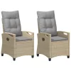  Kerti Szék 2 pcs Beige és Világosszürke 56 x 60 x 112 cm