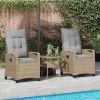  Kerti Szék 2 pcs Beige és Világosszürke 56 x 60 x 112 cm