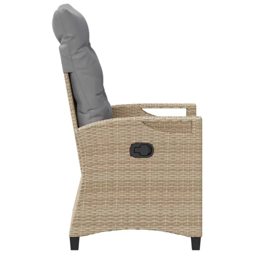  Kerti Szék 2 pcs Beige és Világosszürke 56 x 60 x 112 cm