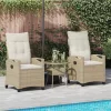  Kerti Szék 2 pcs Beige és krém 56 x 60 x 112 cm