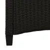 Kerti pad párnával Fekete 105 x 60 x 112 cm Acél és poliészter