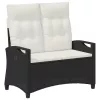  Kerti pad Fekete és Krém 105 x 60 x 112 cm Acél és poliészter