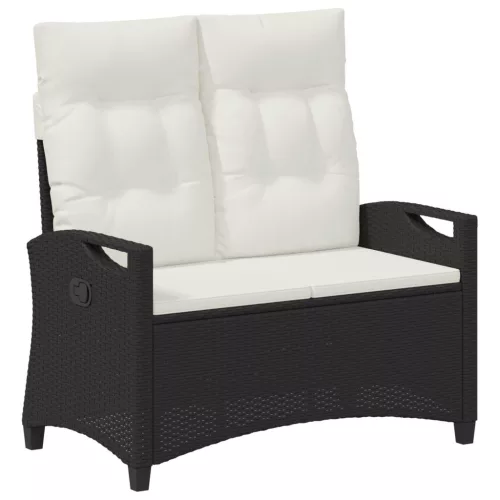  Kerti pad Fekete és Krém 105 x 60 x 112 cm Acél és poliészter